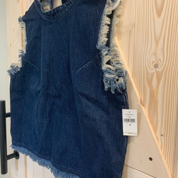 NWT - GAP Denim Distressed Vest - Picture 2 of 7